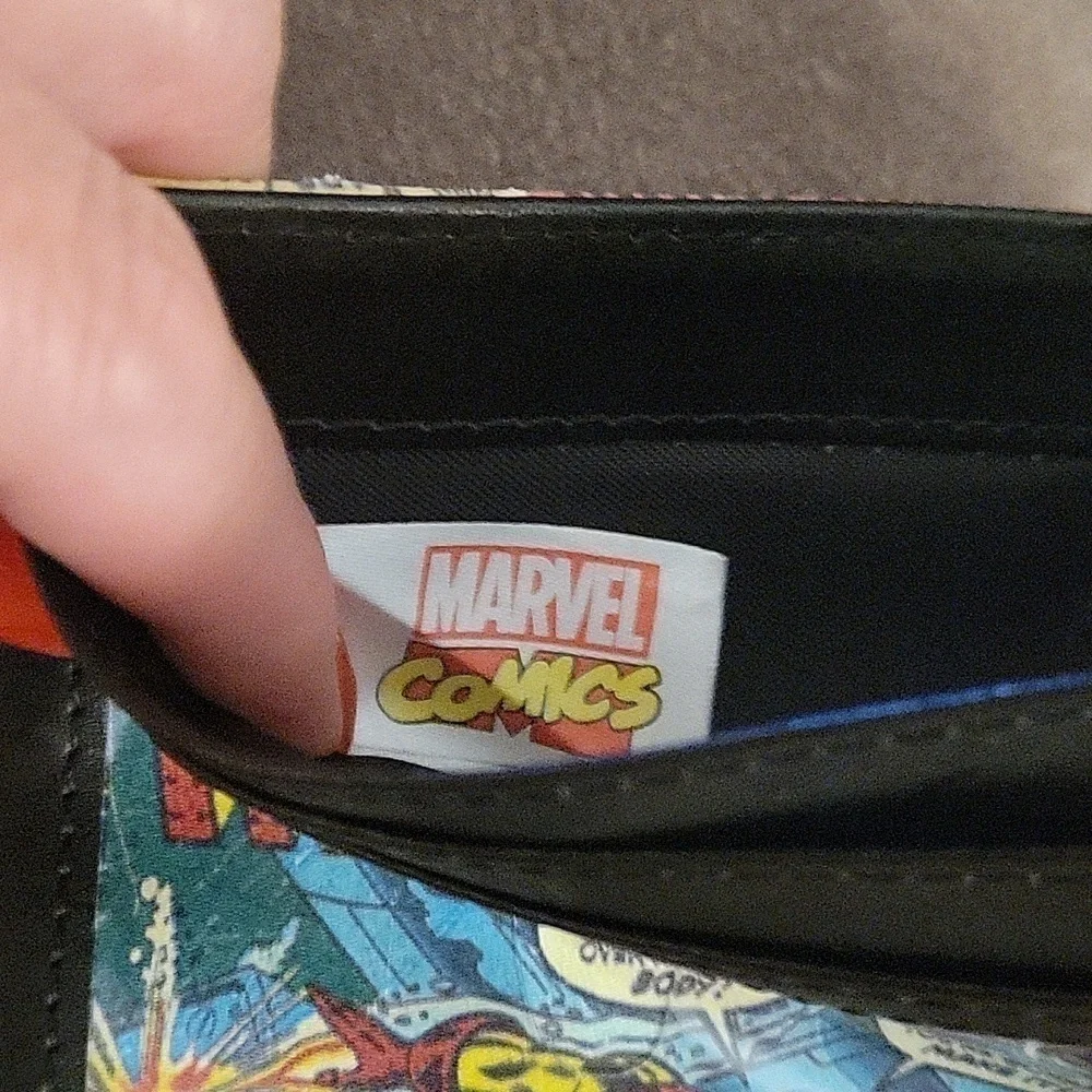 3/$30 RGA LEATHER WORKS Old School Iron Man Faux Leather Bi-Fold Pocket Wallet